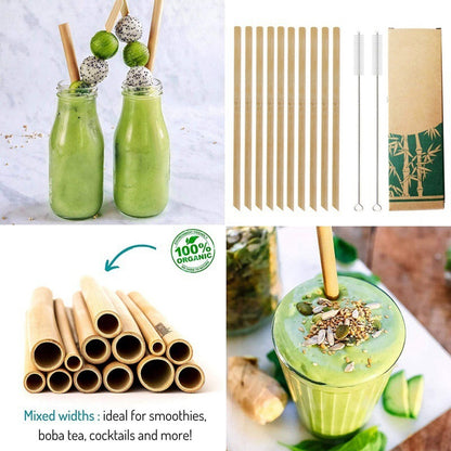 EcoStraw 10-Pack Bamboo Straws