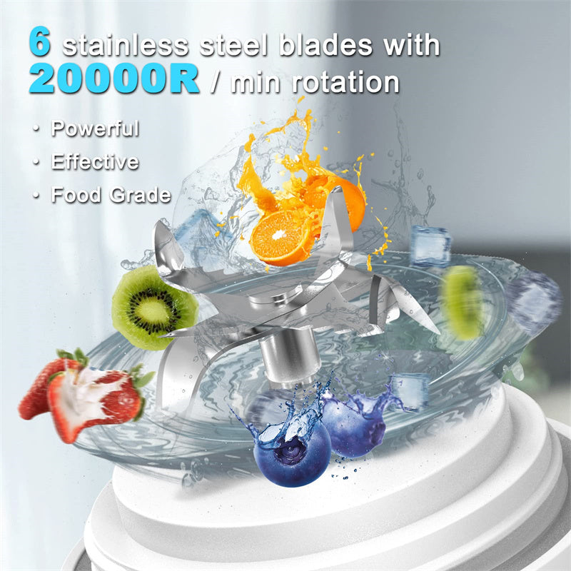 Portable 6-Blade Personal Blender for Shakes & Smoothies